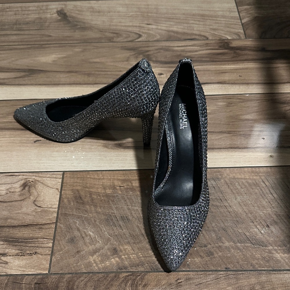 Michael Kors Black Sparkle Heels